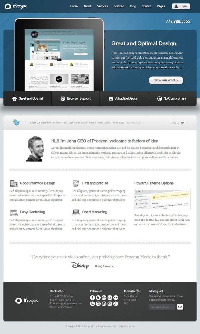 Procyon corporate website design.preview