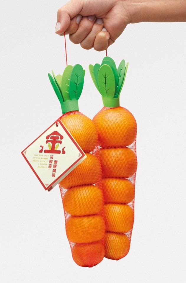 Дизайн упаковки для фруктов, мандарины