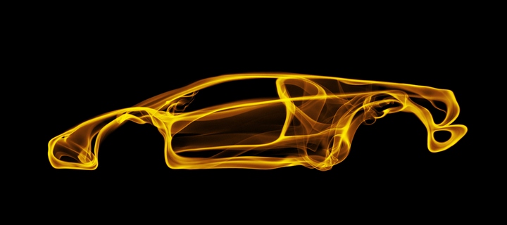 26 изображений спорткаров стилизированных под рисование с помощью дыма